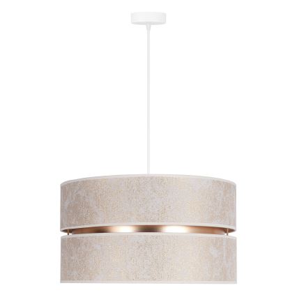 Duolla - Luster na sajli DUO 1xE27/15W/230V pr. 40 cm bijela/zlatna