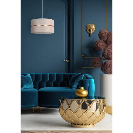 Duolla - Luster na sajli DUO 1xE27/15W/230V pr. 40 cm bijela/zlatna