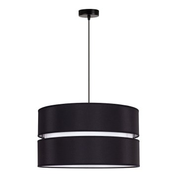 Duolla - Luster na sajli DUO 1xE27/15W/230V pr. 40 cm crna/bijela