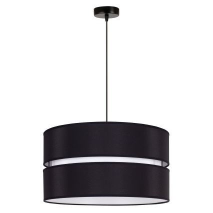 Duolla - Luster na sajli DUO 1xE27/15W/230V pr. 40 cm crna/bijela