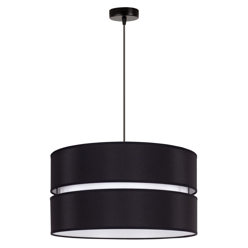 Duolla - Luster na sajli DUO 1xE27/15W/230V pr. 40 cm crna/bijela