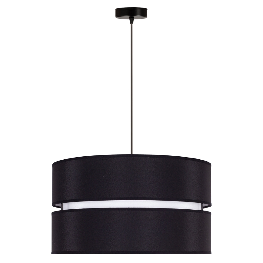 Duolla - Luster na sajli DUO 1xE27/15W/230V pr. 40 cm crna/bijela