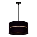 Duolla - Luster na sajli DUO 1xE27/15W/230V pr. 40 cm crna/ratan