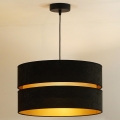 Duolla - Luster na sajli DUO 1xE27/15W/230V pr. 40 cm crna/zlatna