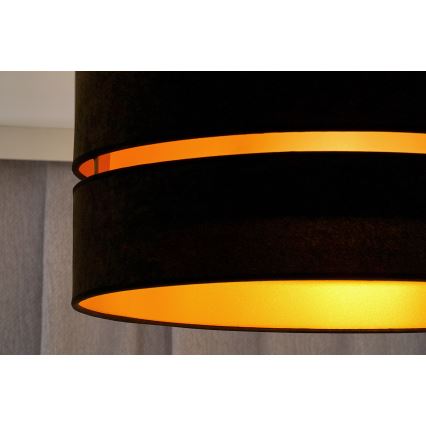 Duolla - Luster na sajli DUO 1xE27/15W/230V pr. 40 cm crna/zlatna