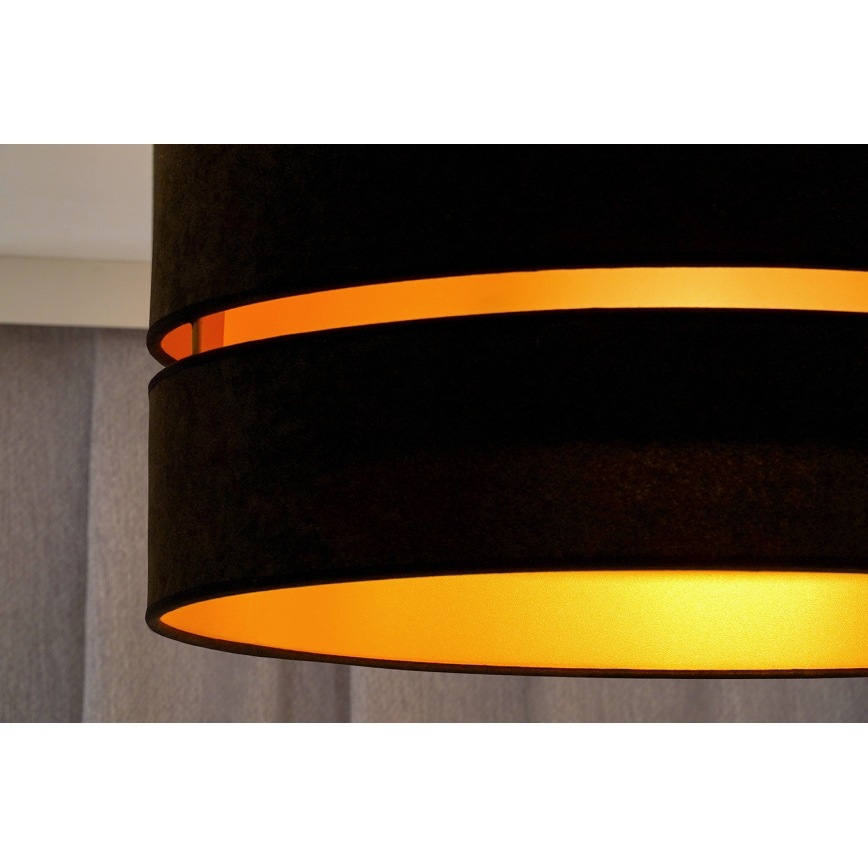 Duolla - Luster na sajli DUO 1xE27/15W/230V pr. 40 cm crna/zlatna