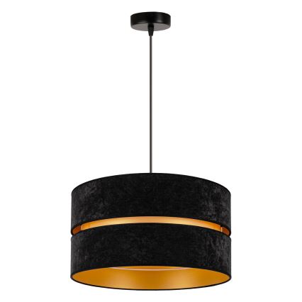Duolla - Luster na sajli DUO 1xE27/15W/230V pr. 40 cm crna/zlatna