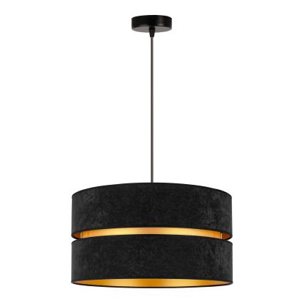 Duolla - Luster na sajli DUO 1xE27/15W/230V pr. 40 cm crna/zlatna