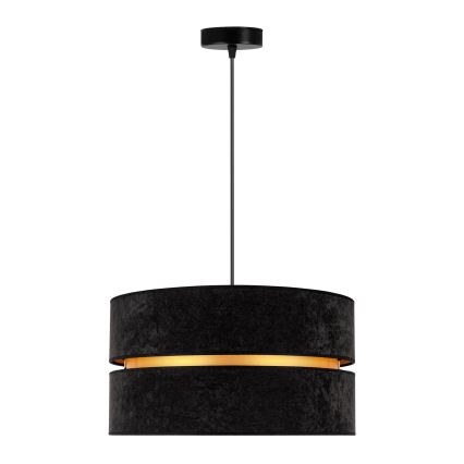 Duolla - Luster na sajli DUO 1xE27/15W/230V pr. 40 cm crna/zlatna