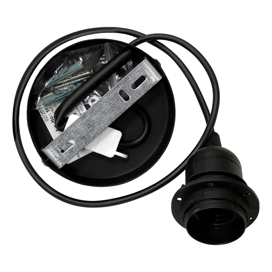 Duolla - Luster na sajli DUO 1xE27/15W/230V pr. 40 cm crna/zlatna