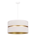 Duolla - Luster na sajli DUO 1xE27/15W/230V pr. 40 cm krem/zlatna