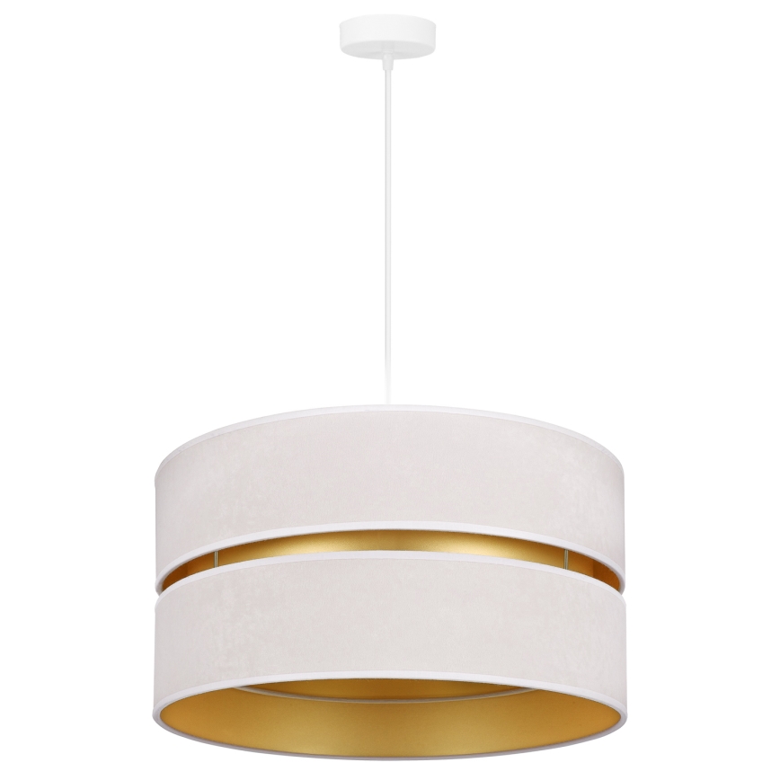 Duolla - Luster na sajli DUO 1xE27/15W/230V pr. 40 cm krem/zlatna