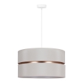 Duolla - Luster na sajli DUO 1xE27/15W/230V pr. 40 cm krem/zlatna