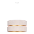 Duolla - Luster na sajli DUO 1xE27/15W/230V pr. 40 cm krem/zlatna