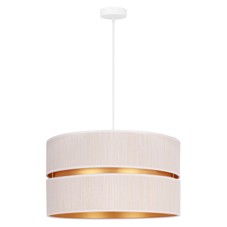 Duolla - Luster na sajli DUO 1xE27/15W/230V pr. 40 cm krem/zlatna