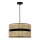Duolla - Luster na sajli DUO 1xE27/15W/230V pr. 40 cm ratan/crna