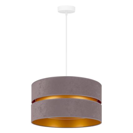 Duolla - Luster na sajli DUO 1xE27/15W/230V pr. 40 cm siva