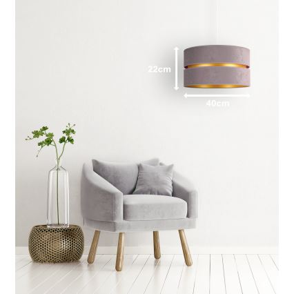Duolla - Luster na sajli DUO 1xE27/15W/230V pr. 40 cm siva