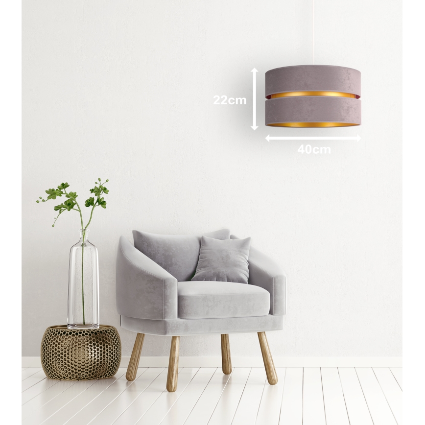 Duolla - Luster na sajli DUO 1xE27/15W/230V pr. 40 cm siva