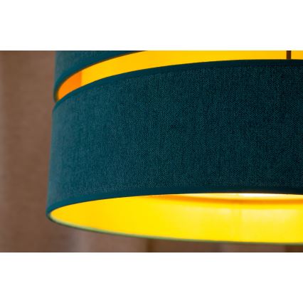 Duolla - Luster na sajli DUO 1xE27/15W/230V pr. 40 cm tirkizna/zlatna