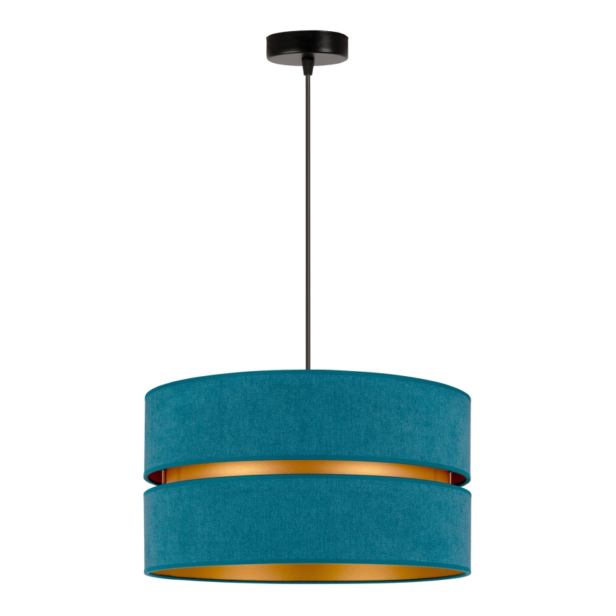 Duolla - Luster na sajli DUO 1xE27/15W/230V pr. 40 cm tirkizna/zlatna