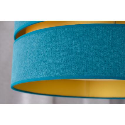 Duolla - Luster na sajli DUO 1xE27/15W/230V pr. 40 cm tirkizna/zlatna