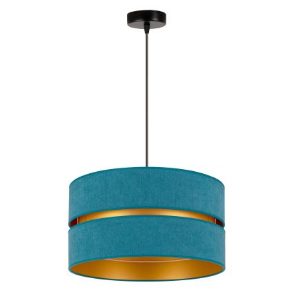 Duolla - Luster na sajli DUO 1xE27/15W/230V pr. 40 cm tirkizna/zlatna