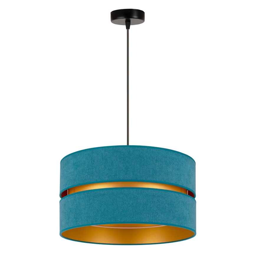 Duolla - Luster na sajli DUO 1xE27/15W/230V pr. 40 cm tirkizna/zlatna