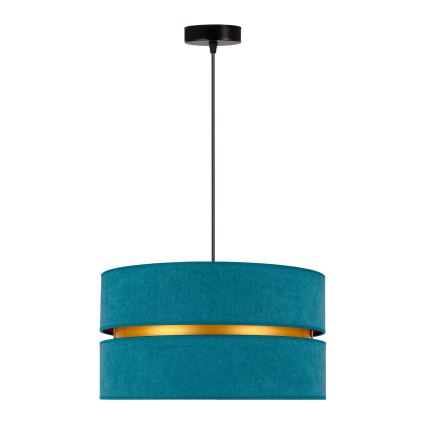 Duolla - Luster na sajli DUO 1xE27/15W/230V pr. 40 cm tirkizna/zlatna