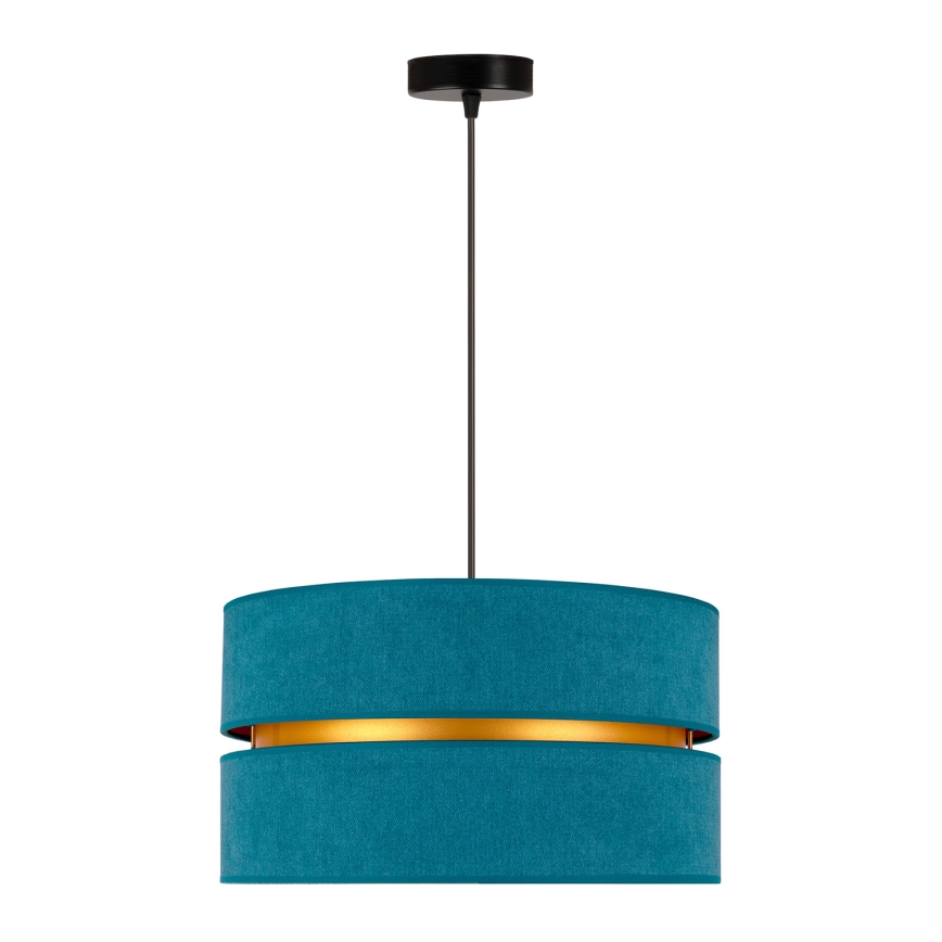 Duolla - Luster na sajli DUO 1xE27/15W/230V pr. 40 cm tirkizna/zlatna