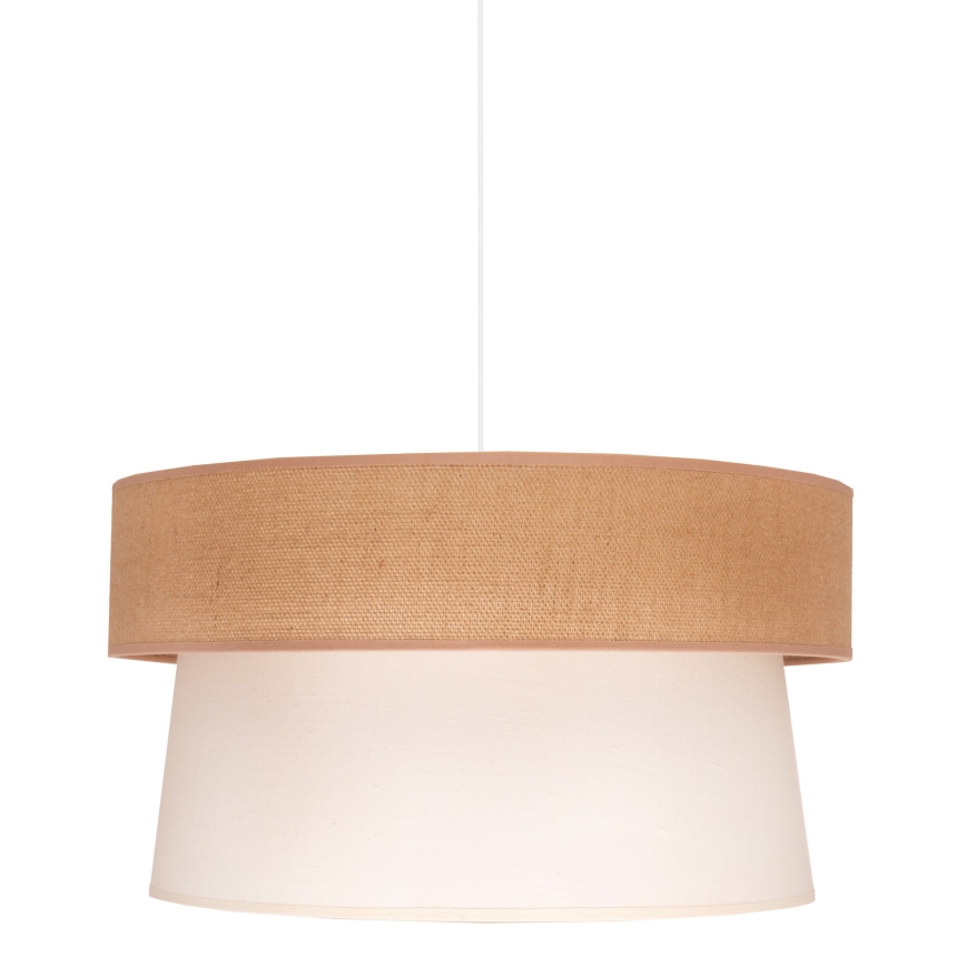 Duolla - Luster na sajli ETNIC 1xE27/40W/230V pr. 45 cm krem/bež