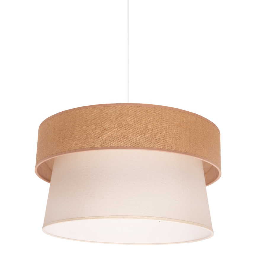 Duolla - Luster na sajli ETNIC 1xE27/40W/230V pr. 45 cm krem/bež