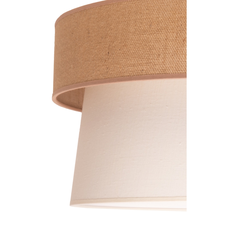 Duolla - Luster na sajli ETNIC 1xE27/40W/230V pr. 45 cm krem/bež