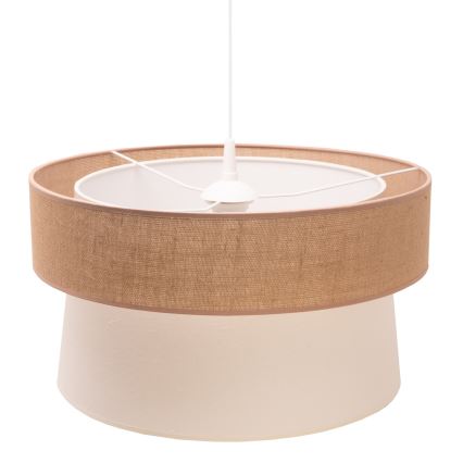 Duolla - Luster na sajli ETNIC 1xE27/40W/230V pr. 45 cm krem/bež