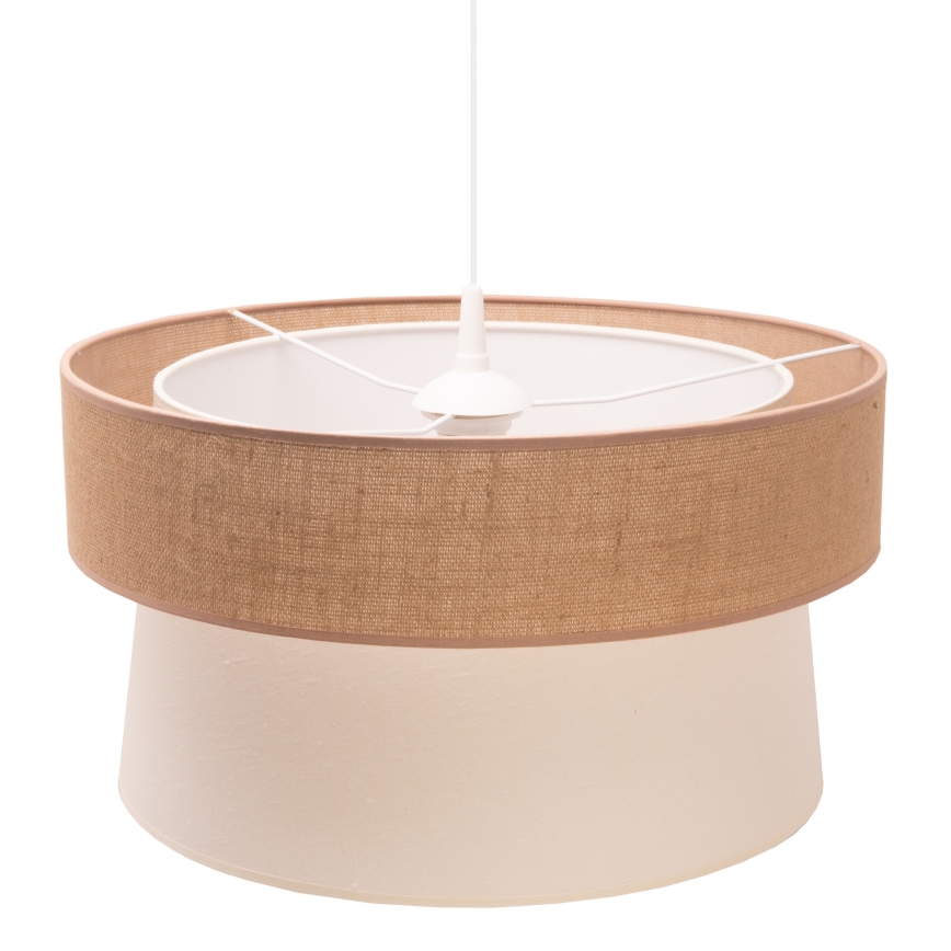 Duolla - Luster na sajli ETNIC 1xE27/40W/230V pr. 45 cm krem/bež