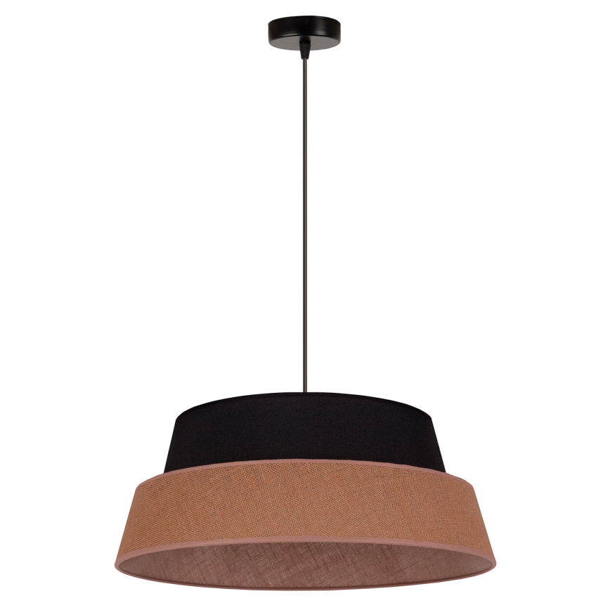Duolla - Luster na sajli GALAXY 1xE27/15W/230V pr. 50 cm smeđa/crna