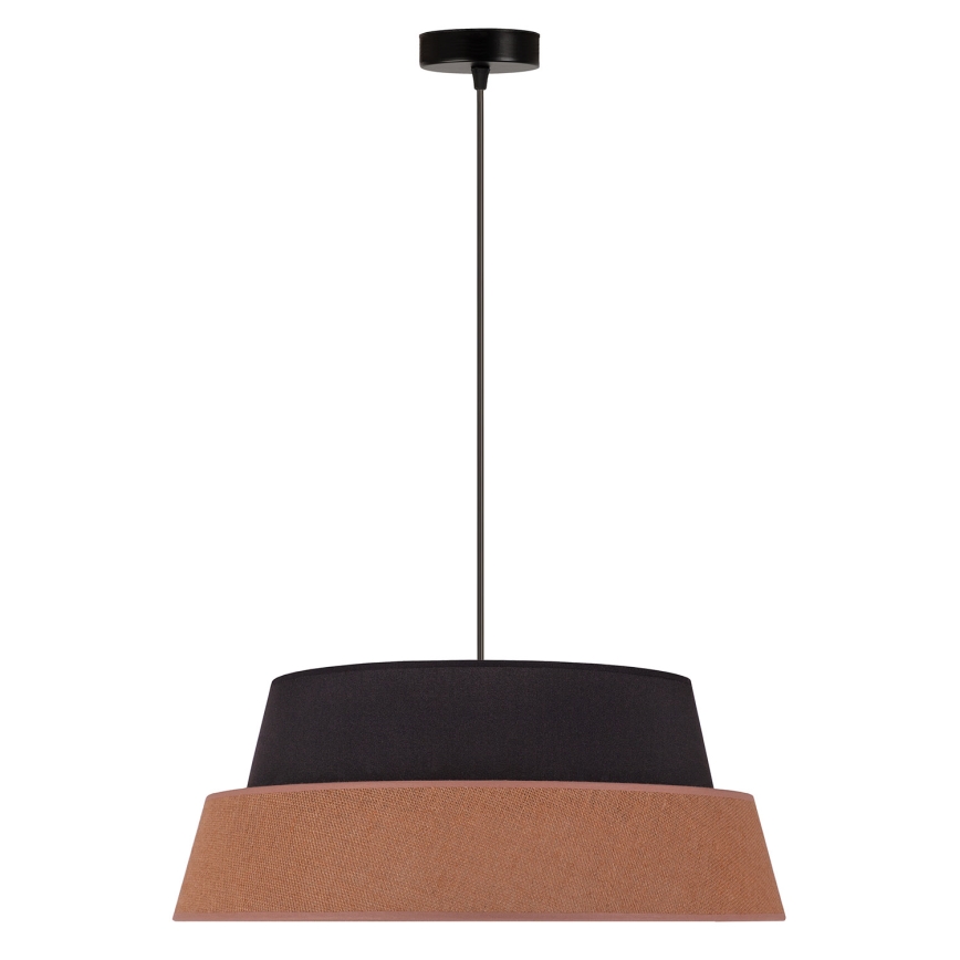 Duolla - Luster na sajli GALAXY 1xE27/15W/230V pr. 50 cm smeđa/crna