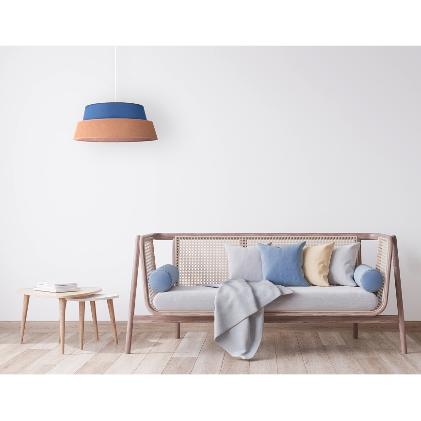 Duolla - Luster na sajli GALAXY 1xE27/40W/230V pr. 50 cm plava