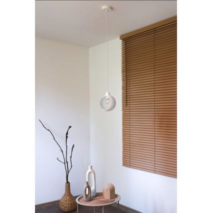Duolla - Luster na sajli IRONLINE 1xE27/15W/230V bijela