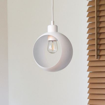 Duolla - Luster na sajli IRONLINE 1xE27/15W/230V bijela