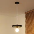 Duolla - Luster na sajli IRONLINE 1xE27/15W/230V pr. 30 cm crna/bakrena