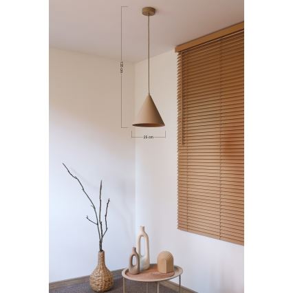 Duolla - Luster na sajli IRONLINE 1xG9/3W/230V Ø 25 cm bež