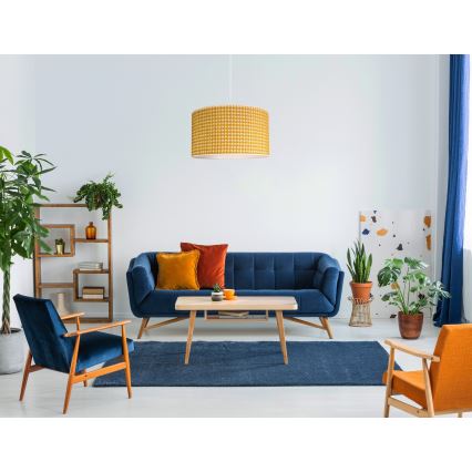 Duolla - Luster na sajli KENT 1xE27/40W/230V pr. 45 cm žuta