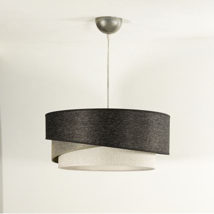 Duolla - Luster na sajli KOBO 1xE27/15W/230V pr. 45 cm antracit/siva/bijela