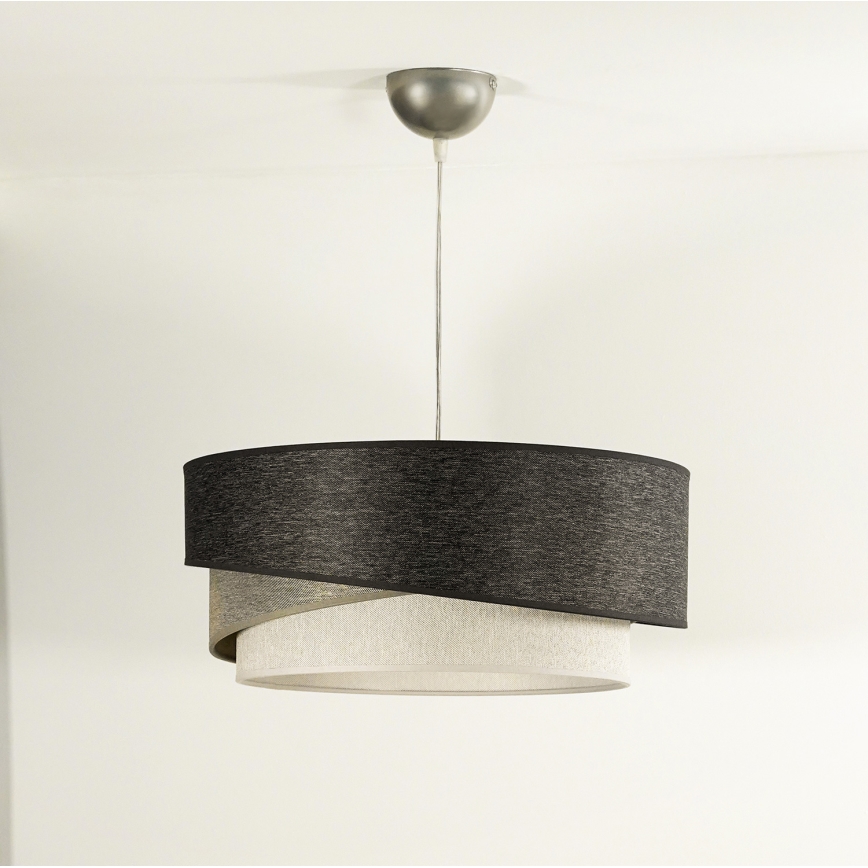 Duolla - Luster na sajli KOBO 1xE27/15W/230V pr. 45 cm antracit/siva/bijela