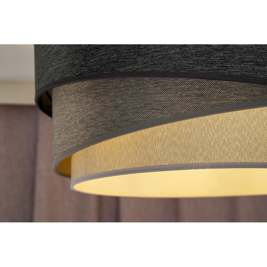 Duolla - Luster na sajli KOBO 1xE27/15W/230V pr. 45 cm antracit/siva/bijela