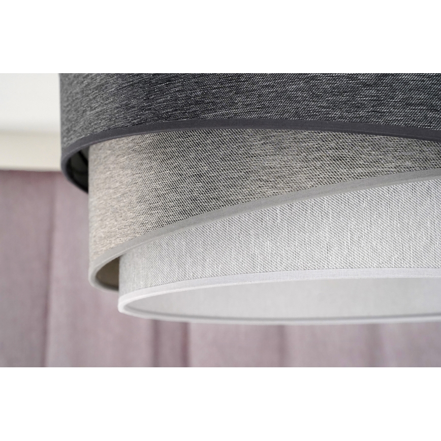 Duolla - Luster na sajli KOBO 1xE27/15W/230V pr. 45 cm antracit/siva/bijela