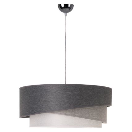 Duolla - Luster na sajli KOBO 1xE27/15W/230V pr. 45 cm antracit/siva/bijela