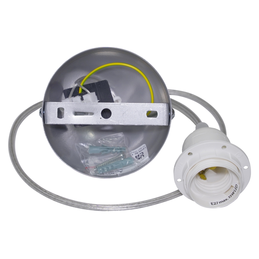Duolla - Luster na sajli KOBO 1xE27/15W/230V pr. 45 cm antracit/siva/bijela