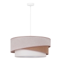 Duolla - Luster na sajli KOBO 1xE27/15W/230V pr. 45 cm bež/smeđa/bijela